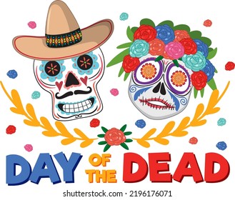 Day of the dead banner  illustration