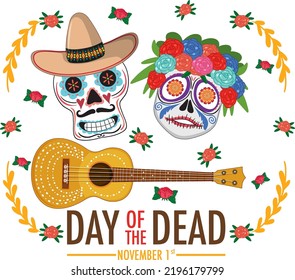 Day of the dead banner  illustration