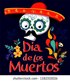 Day Of Dead Banner Vector Illustration. Holiday