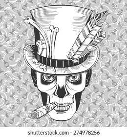 day of the dead, baron samedi image, vector