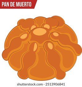 Day of The Dead Bread Isolated - Pan De Muerto Vector Art 