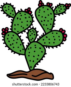 Day of the dead Cactus clipart vector design