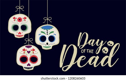 Day of the dead card or background. vector illustration.