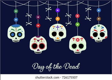 Day of the Dead card or background. vector illustration.