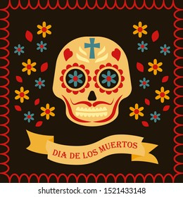 Day of the dead card. Dia de los Muertos