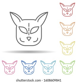 day of the dead, cat multi color style icon. Simple thin line, outline vector of day of the dead icons for ui and ux, website or mobile application