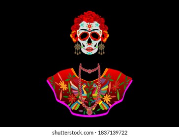 Day of the Dead, Catrina is a character of the Mexican popular culture that represent the death and is part of the collective imaginary that refers to the celebration of  Dia de los Muertos. Isolated