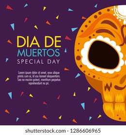 day of the dead celebration with skull decoration