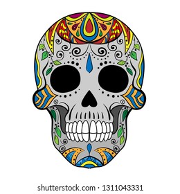 Day of The Dead colorful sugar. Vector illustration.