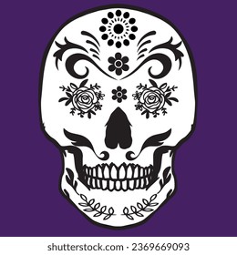 Day of the dead. de los muertos mexican holiday design elements for poster, greeting card, banner. Vector illustration