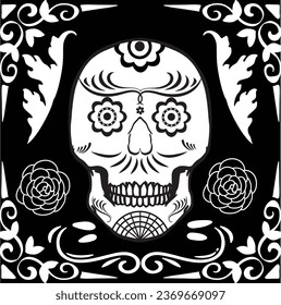 Day of the dead. de los muertos mexican holiday design elements for poster, greeting card, banner. Vector illustration