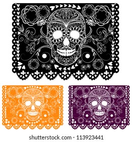 Day of the dead decoration. Papel Picado