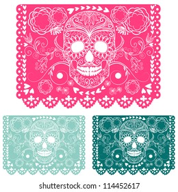 Day of the dead decoration. Papel Picado