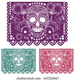 Day of the dead decoration. Papel Picado 