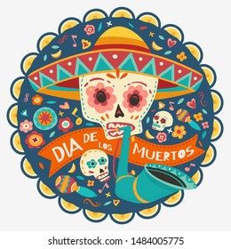 Day of the dead, Dia de Los Muertos. Vector illustration.