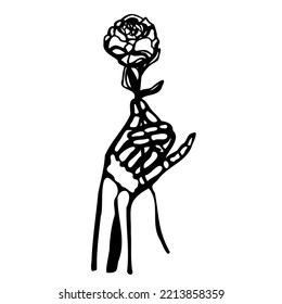 Day of the dead, Dia de los muertos background, banner with hand.