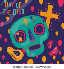 Day of the dead, Dia de los muertos. banner, poster, flyer design.