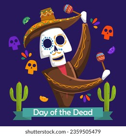 Day of the dead, Dia de los muertos. design banners, posters, flyers with Mexican nuances