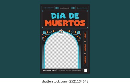 Dia dos Mortos Dia De Los Muertos panfletos festa mexicana, vetor México Halloween