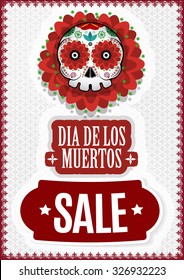 Day of the Dead, Dia De Los Muertos Sale Vector Poster