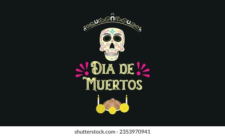 Day of the Dead (Dia de Muertos) Invitation Card: Celebrate and Honor with Traditional Mexican Decorations.