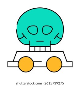day of dead event line icon vector. day of dead event sign. isolated symbol illustration
