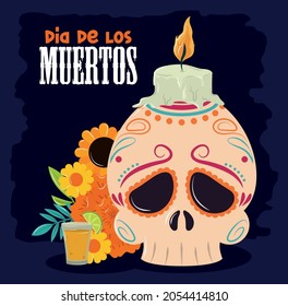 day of the dead festive poster