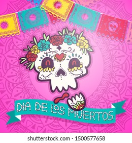 Day of Dead fiesta celebration vector illustration