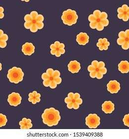 Day of the dead flowers, seamless pattern. Flower design texture.
