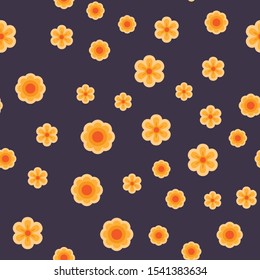 Day of the dead flowers, seamless pattern. Flower design texture.