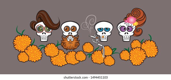 DAY OF THE DEAD HALLOWEEN CHARACTERS