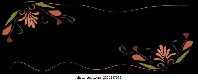 Day of the Dead, holiday banner Mexican style realistic vector illustration, Mexican flower patterns