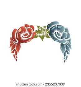 Day of the Dead, holiday banner Mexican style realistic vector illustration, Mexican flower patterns