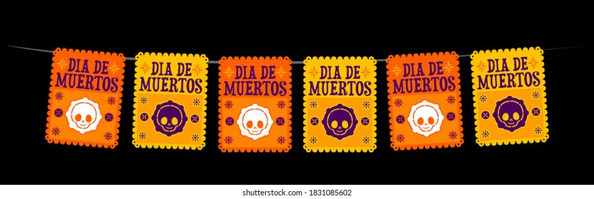 Day of the Dead holiday vector, street decoration, master collection.