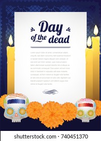 Day Of The Dead Letter Altar Composition - Copy Space 