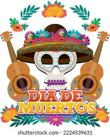 Day of the Dead logo design illustration