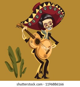 Day of the dead man skeleton poster