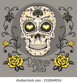 Day of the Dead Mariachi Skeleton for poster, flyer and invitation