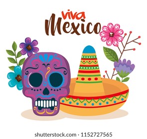 day of the dead mask with hat