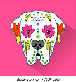 Day of the dead & Mexican folk art Dog Heads