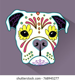 Day of the dead & Mexican folk art Dog Heads