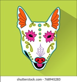 Day of the dead & Mexican folk art Dog Heads