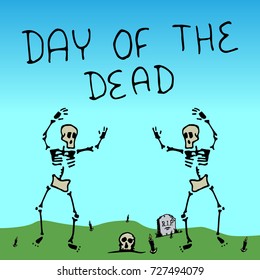 Day of the dead. Mexican holiday. Halloween concept. Hand drawn vector stock illustration