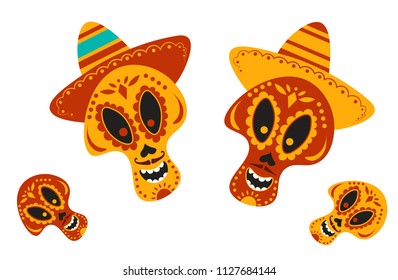 Day of the Dead, mexican sugar skull, design t-shirts. Mexico skull.