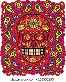 Day of the Dead, mexican sugar skull, vintage design t shirts