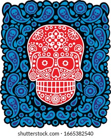 Day of the Dead, mexican sugar skull, vintage design t shirts