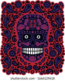 Day of the Dead, mexican sugar skull, vintage design t shirts