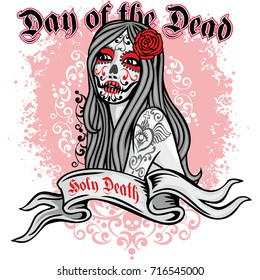 Day of the Dead, mexican sugar skull, grunge vintage design t shirts