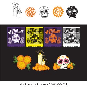 Day of the dead, mexican tradition. vector illustration.