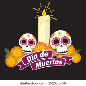 Day of the dead, mexican tradition. vector illustration.